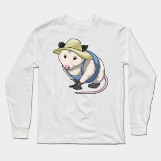 Opossum Farmer Hat Long Sleeve T-Shirt